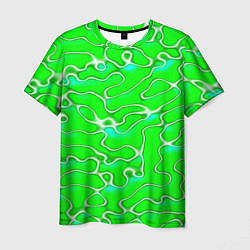 Футболка мужская Светло-зеленый камуфляж, цвет: 3D-принт