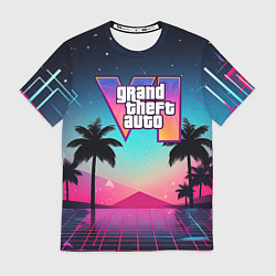 Футболка мужская GTA 6 summer abstract, цвет: 3D-принт