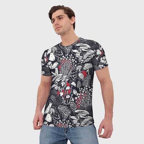 Мужская футболка Разные грибы / 3D-принт – фото 3