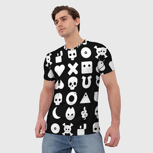 Мужская футболка Любовь смерть и роботы паттерн / 3D-принт – фото 3