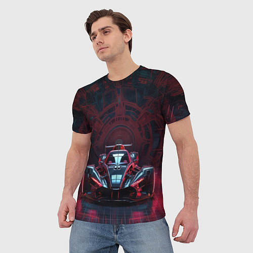 Мужская футболка Футуристичное авто F1 / 3D-принт – фото 3