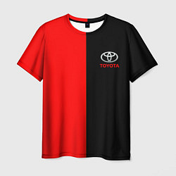 Футболка мужская Toyota car красно чёрный, цвет: 3D-принт