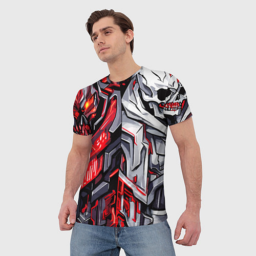 Мужская футболка Демонические кибер черепа / 3D-принт – фото 3