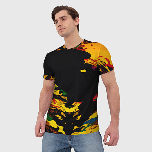 Мужская футболка Черная абстрактная дыра / 3D-принт – фото 3
