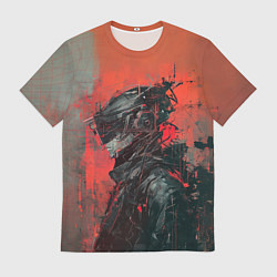 Футболка мужская Киборг в ВР шлеме, цвет: 3D-принт