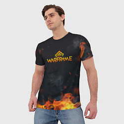 Футболка мужская Warframe шутер flame, цвет: 3D-принт — фото 2