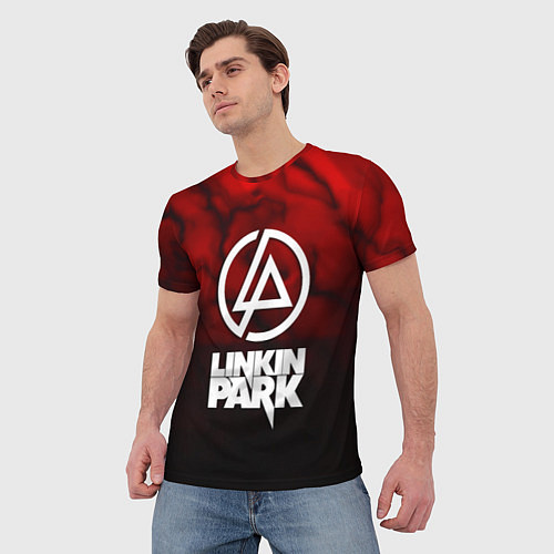 Мужская футболка Linkin park strom честер / 3D-принт – фото 3