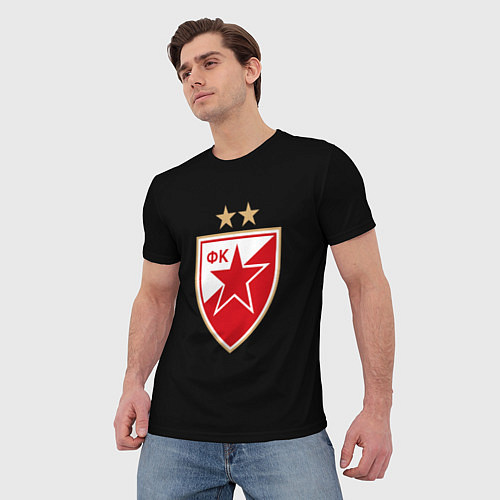 Мужская футболка Црвена Звезда logo fc / 3D-принт – фото 3