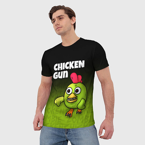 Мужская футболка Chicken Gun - Zombie Chicken / 3D-принт – фото 3