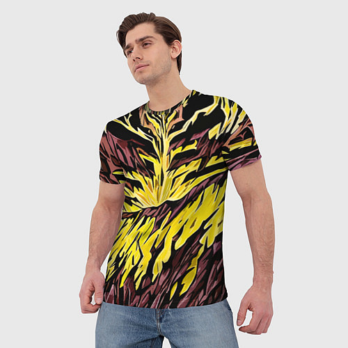 Мужская футболка Камень и жёлтая энергия / 3D-принт – фото 3