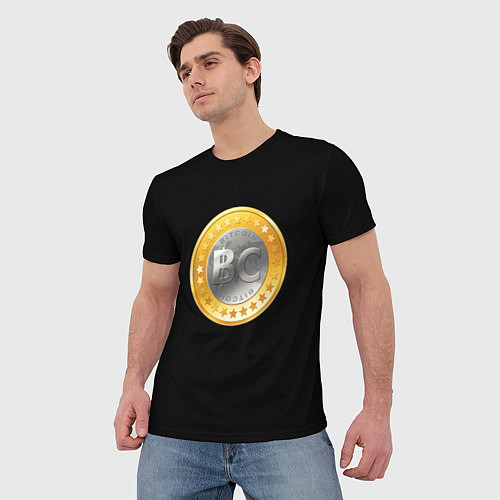 Мужская футболка BTC money / 3D-принт – фото 3