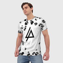 Футболка мужская Linkin park краски текстура, цвет: 3D-принт — фото 2