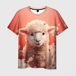 Футболка мужская Милая влюбленная овечка, цвет: 3D-принт