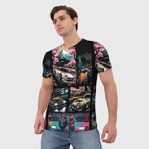 Мужская футболка Japanese jdm art / 3D-принт – фото 3