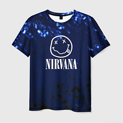 Футболка мужская Nirvana рок краски, цвет: 3D-принт