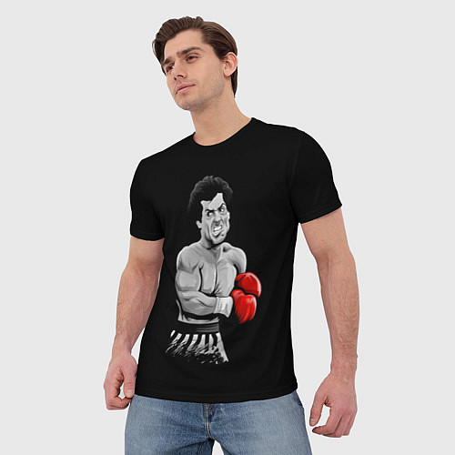 Мужская футболка Rocky Balboa / 3D-принт – фото 3