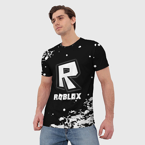 Мужская футболка Roblox белая краска / 3D-принт – фото 3