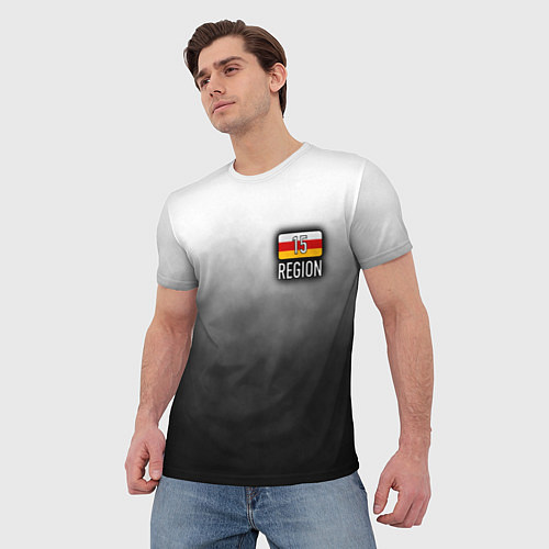 Мужская футболка 15 регион на спине / 3D-принт – фото 3