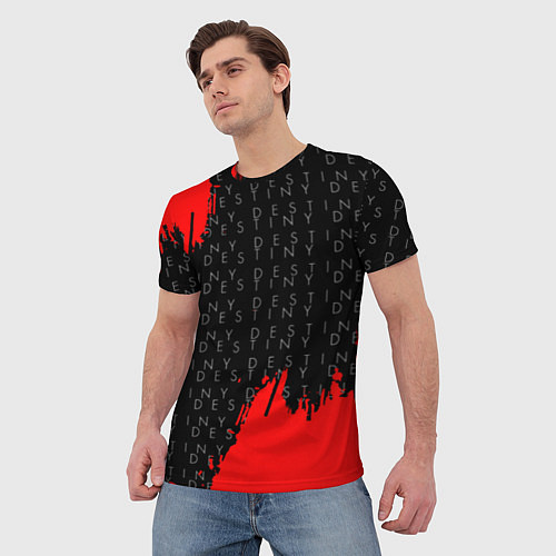 Мужская футболка Дестини паттерн шутер краски / 3D-принт – фото 3