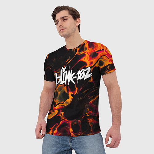 Мужская футболка Blink 182 red lava / 3D-принт – фото 3