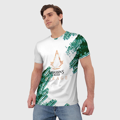 Мужская футболка Assasins creed mirage game pattern / 3D-принт – фото 3