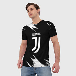 Футболка мужская Juventus краски текстура, цвет: 3D-принт — фото 2