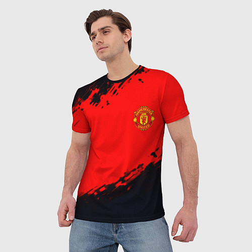 Мужская футболка Manchester United colors sport / 3D-принт – фото 3