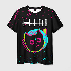 Футболка мужская HIM - rock star cat, цвет: 3D-принт