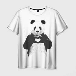 Футболка мужская Panda love, цвет: 3D-принт