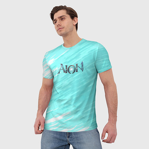 Мужская футболка Aion текстура рпг / 3D-принт – фото 3