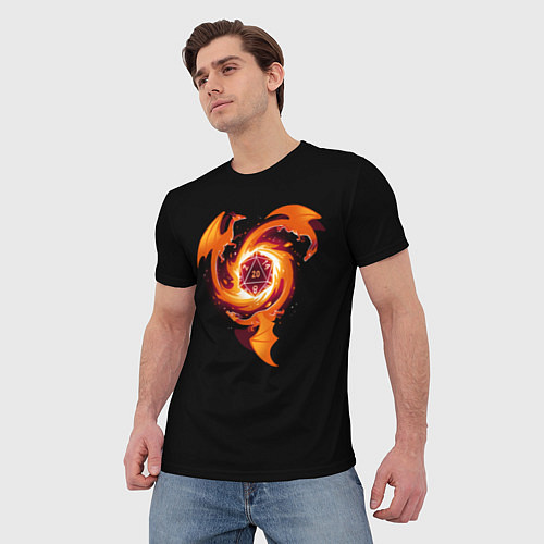 Мужская футболка Кружащие драконы - d20 / 3D-принт – фото 3