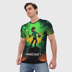 Футболка мужская Персонаж в мире Minecraft, цвет: 3D-принт — фото 2