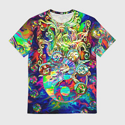 Футболка мужская Знаковые пузырьки, цвет: 3D-принт