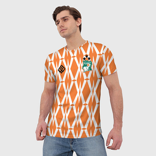 Мужская футболка Сборная Кот Дивуар современная форма / 3D-принт – фото 3