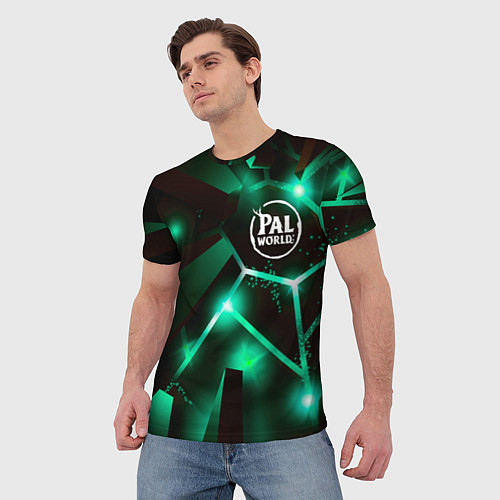 Мужская футболка Palworld разлом плит / 3D-принт – фото 3