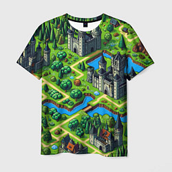 Футболка мужская Heroes of Might and Magic - pixel map, цвет: 3D-принт