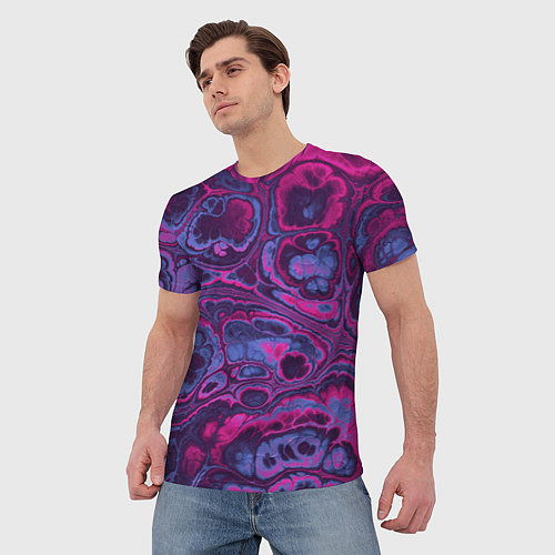 Мужская футболка Абстрактный разноцветный узор / 3D-принт – фото 3