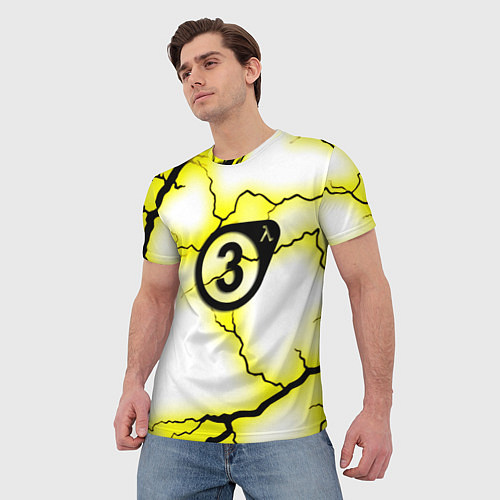 Мужская футболка Half life 3 текстура / 3D-принт – фото 3
