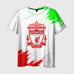 Футболка мужская Liverpool краски спорт, цвет: 3D-принт