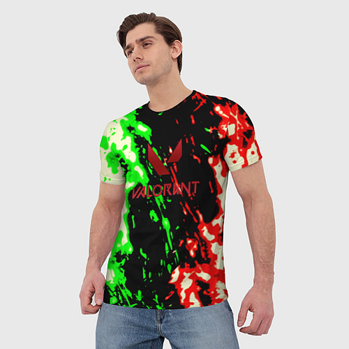 Мужская футболка Valorant flame fire / 3D-принт – фото 3