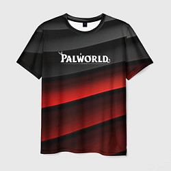 Футболка мужская Palworld logo black red abstract, цвет: 3D-принт