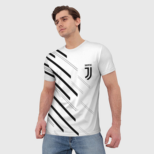 Мужская футболка Juventus sport geometry / 3D-принт – фото 3