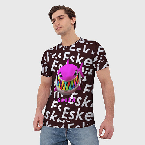 Мужская футболка Esskeetit logo pattern / 3D-принт – фото 3