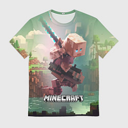 Футболка мужская Персонаж Minecraft ниндзя в прыжке, цвет: 3D-принт