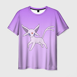 Футболка мужская Espeon Pokemon - розовая кошка покемон, цвет: 3D-принт