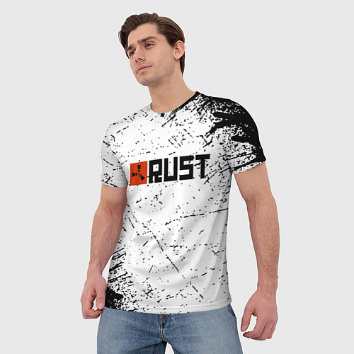Мужская футболка RUST брызги красок / 3D-принт – фото 3