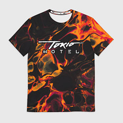 Футболка мужская Tokio Hotel red lava, цвет: 3D-принт