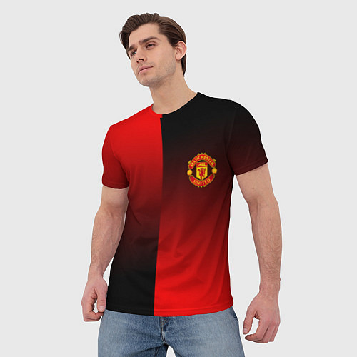 Мужская футболка Манчестер Юнайтед градиент спорт / 3D-принт – фото 3
