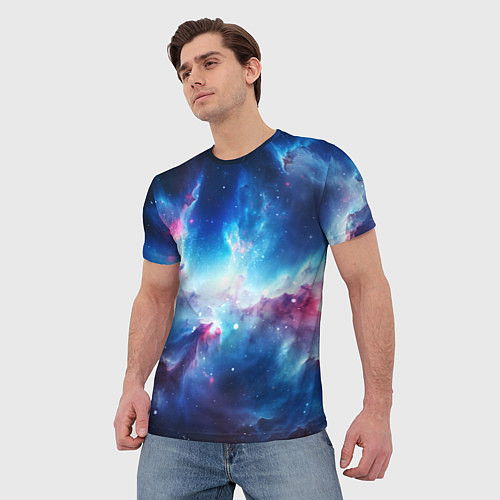 Мужская футболка Fascinating cosmic expanses / 3D-принт – фото 3