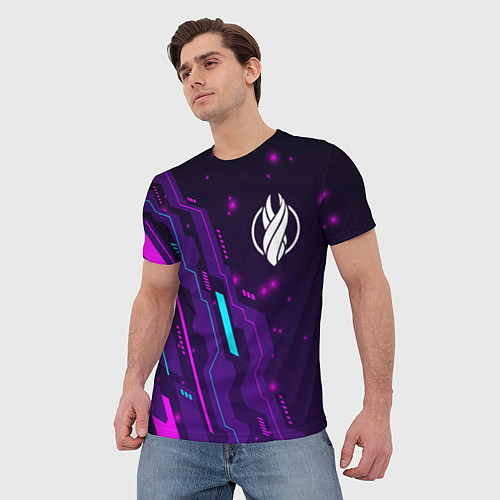 Мужская футболка Dead Space neon gaming / 3D-принт – фото 3